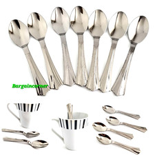 Tea Coffee Spoons Reusable Desert Spoon Silver Disposable Plastic Spoon 14cm