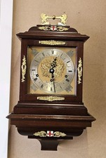 GILT-BRASS MOUNTED  QUARTER-CHIMING MUSICAL BRACKET ELLIOTT CLOCK 8 BELLS