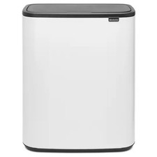 Brabantia Touch Bin 60L Matte Stainless Steel Freestanding Kitchen Waste Bin UK