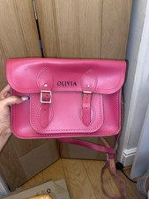 Cambridge Satchel Company Personalised Pink Leather Crossbody