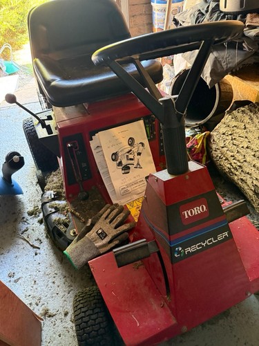 Toro ride lawnmower - ride, on