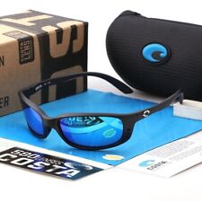 Costa Del Mar Brine Matte Black/Blue Mirror Polarzied Sunglasses 580p