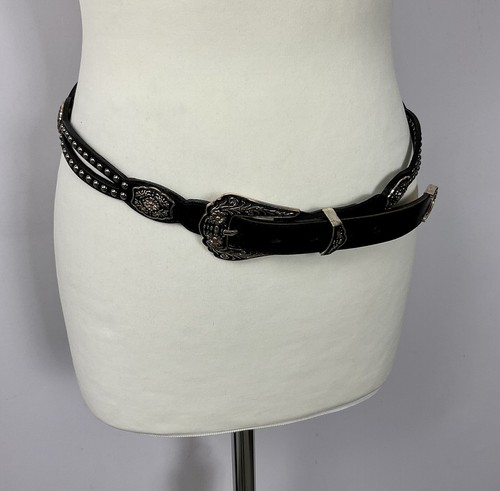 Nocona brown leather studded - nocona,