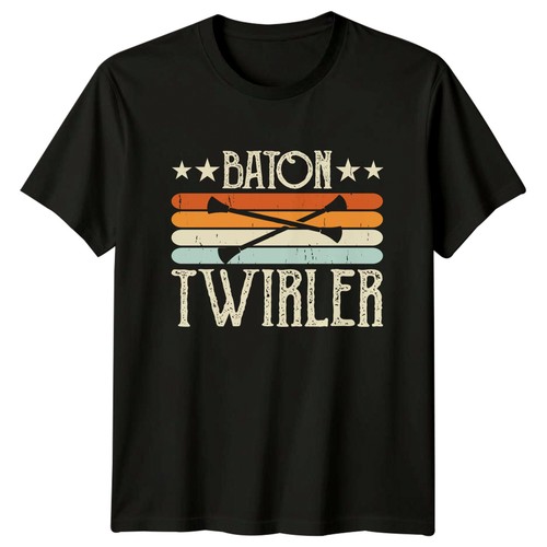 Baton twirler shirt retro - twirler,