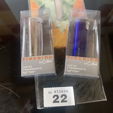 2x Working Vintage COLIBRI FIREBIRD BLASTER LIGHTER Jet Flame Boxed NOS Lot 22