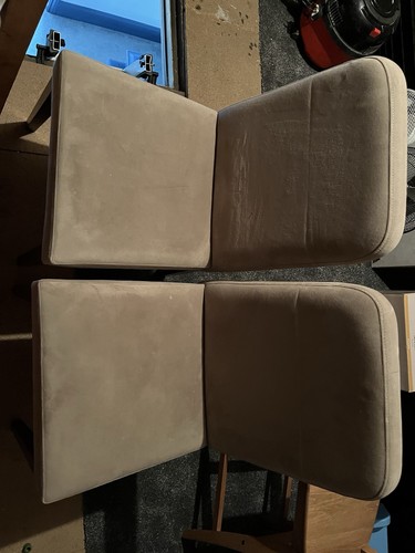 Set faux suede dining - of,