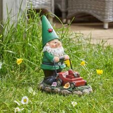 Woodland Wilf Mowing Cute Decorative Garden Gnome Resin Ornament Gift