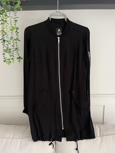 Jacket coat black long - jacket/coat,