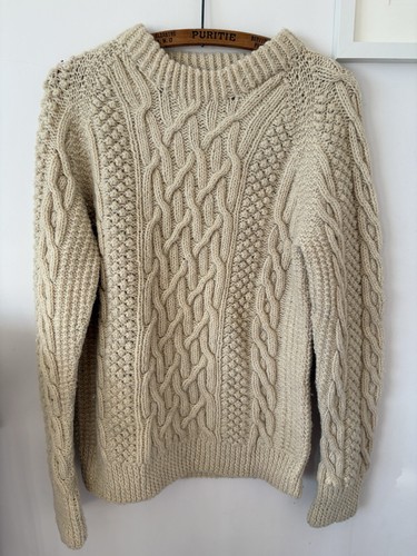 Aran wool jumper hand - aran,
