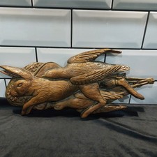 Beautiful Black Forest Hunting Wall Plaque - Rabbit & Birds