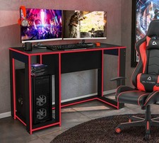 Gaming Desk MDF Black With Red