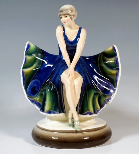 Goldscheider seated dancer - goldscheider,