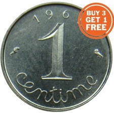 1 FRENCH CENTIME 1959 TO 2001