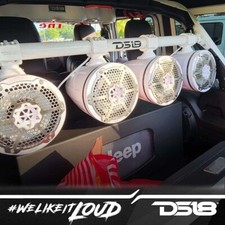 DS18 Jeep Wrangler JL JLU Mounting Tube Car Tower/Pod Speakers Bar JL-TUBE/WH