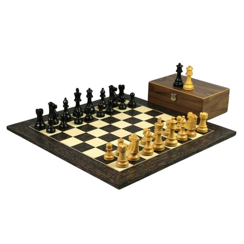 Tiger ebony chess set inch - 20,