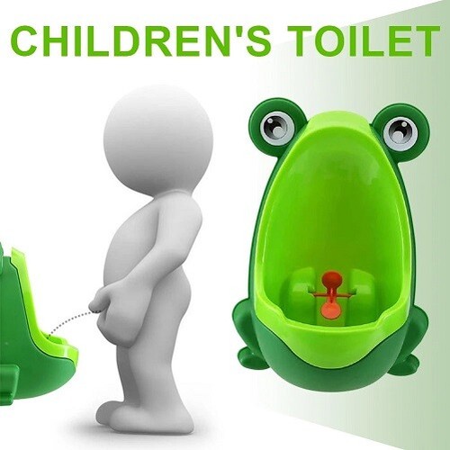 Green toilet trainer cute frog - cute,