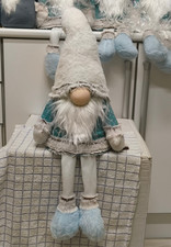 Christmas Light Up Male Gonk with Dangly Legs - Blue and White