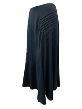 IVAN GRUNDAHL Denmark size M midi skirt black asymmetrical calf length