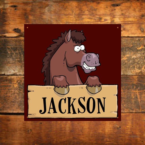 Stable door name plate - name,