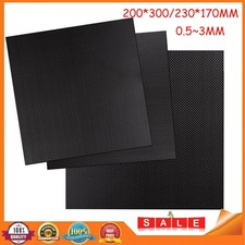 0.5-3mm Black Carbon Fiber Plate Panel Sheet Board 3K Twill Matte Weave 200*300