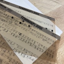 Yamaha TDM900 P 2002 Microfiche Workshop Manual TDM 900
