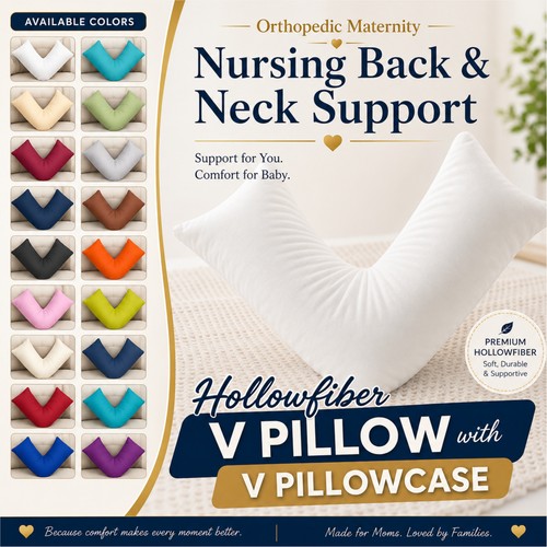 Shaped orthopedic pillow - v,