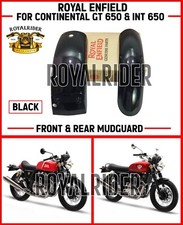 Fits Royal Enfield FRONT & REAR MUDGUARD BLACK For INT 650 & Continental GT 650
