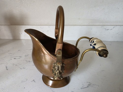 Vintage copper brass coal - &,