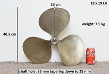 used boat 18 x 19 LH left hand  prop propeller brass / bronze - FREE DELIVERY