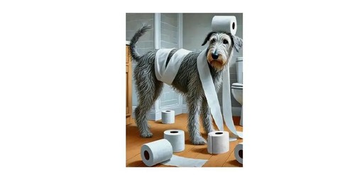 Irish wolfhound bathroom - irish, ign