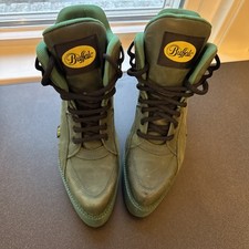 Women's Buffalo Green Nubuck Platform Sneakers Size 39