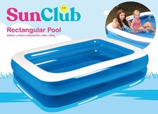 Sunclub Giant Rectangular Pool 79in x 59in x 20in Above Ground Swimming