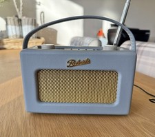 Roberts Revival UNO DAB/DAB+ FM Portable Digital Radio Blue (Dove Grey) & Cable