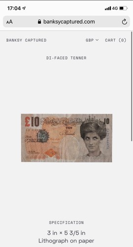 Banksy faced tenner steve - banksy,