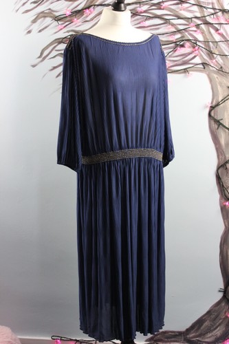 Vtg navy blue gold - vtg, 1920s