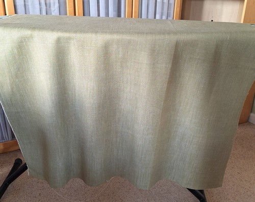Vintage green linen mix large - green,