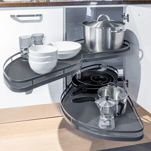 Grey kitchen cabinet corner - grey,