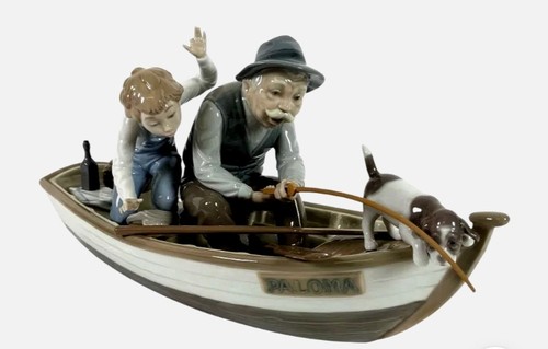 Lladro 5215 fishing with - lladro~5215~fishing,