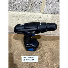 PowerBase CDT112F Cordless Handheld Drill Driver Black 10mm Chuck 12V 600-RPM