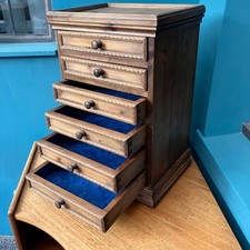 Vintage Pine Collectors Chest of Drawers