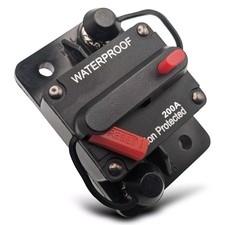 BULVACK 200 Amp Circuit Breaker with Manual Reset for Car Marine Trolling Motors