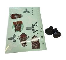 Triad Stunt Scooter / BMX Bar Ends for Aluminum Bars and Stickers  - Black