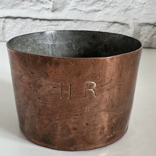 Antique copper measure cup - antique,