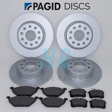 COATED FRONT REAR BRAKE DISCS & PADS FOR VW CADDY CALIFORNIA CAMPER 2020+