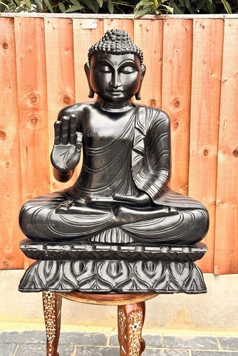 Wooden large buddha statue - wooden,