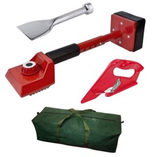 4Pc Carpet Fitting Tool Kit - Red Knee Kicker / Bolster / Cutter / Canvas Bag PT