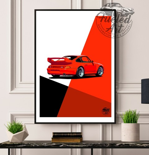 Porsche 911 993 gt2 print - 911, rs