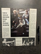 GENERATION X Billy Idol - MABEL 1978 Rare Danish Clipping Article F203