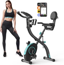 MERACH 4 in 1 Foldable Stationary Exercise Bike with Exclusive APP for Home Gym