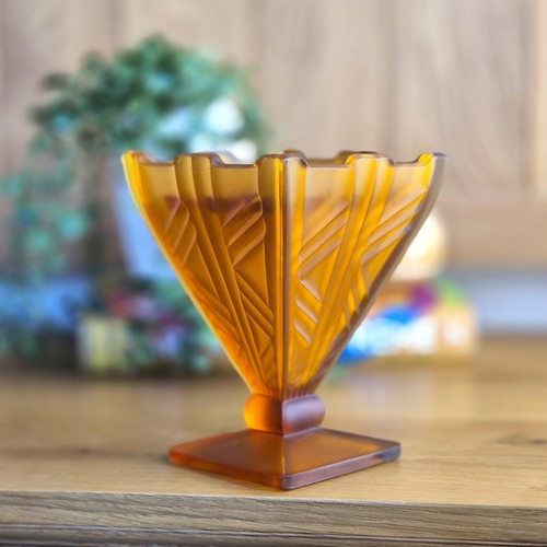 Art deco glass posy bowl - deco, with